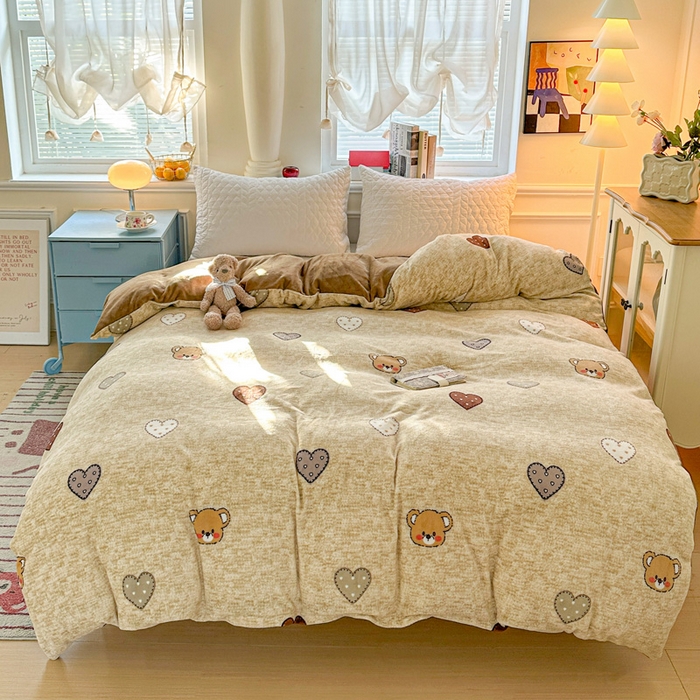 91家纺网 家纺一手货源 找家纺 （总）卡普二店 2024新款牛奶绒印花单被套