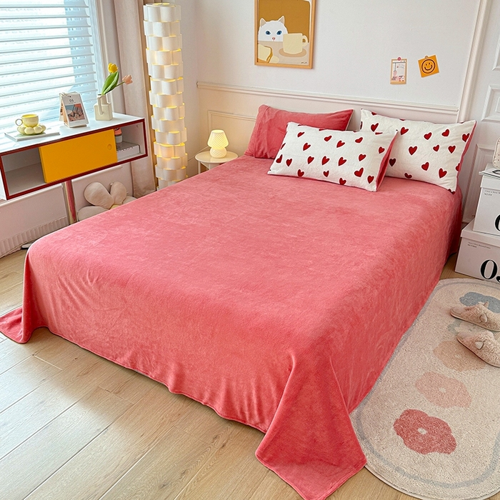 91家纺网 家纺一手货源 找家纺 卡普二店 2024新款牛奶绒印花单被套爱意满满