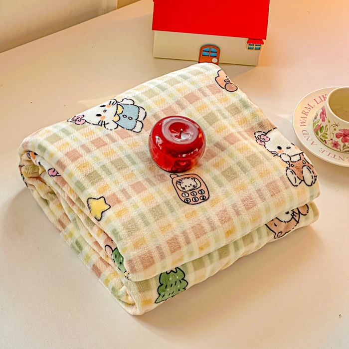 91家纺网 家纺一手货源 找家纺 卡普二店 2024新款牛奶绒印花单床单凯蒂乐园