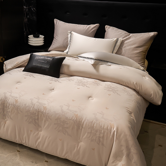 91家纺网 家纺一手货源 找家纺 （总）雅高家居汉帛—2025新款高支高密全棉贡缎汉帛色织大提花冬被被子被芯高档被子