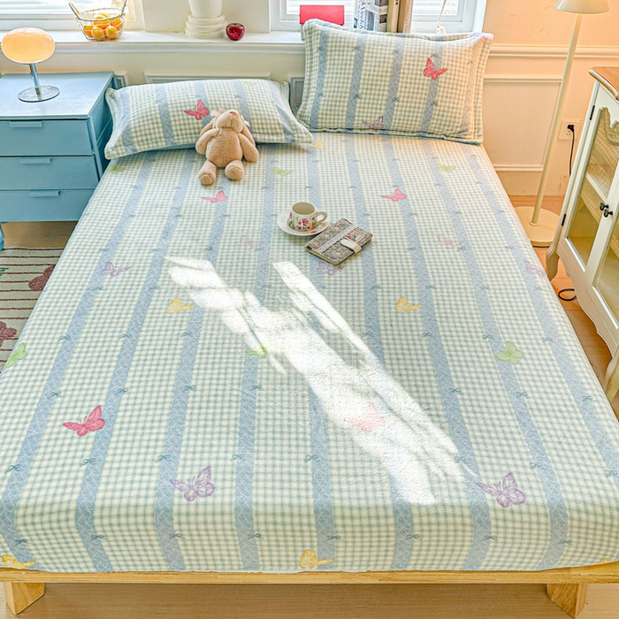 91家纺网 家纺一手货源 找家纺 （总）卡普二店 2024新款牛奶绒印花单床笠