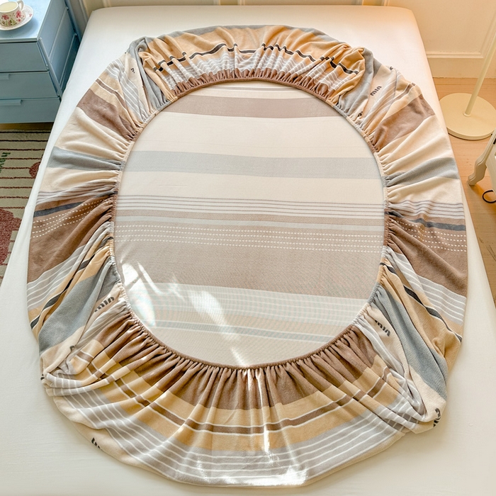 91家纺网 家纺一手货源 找家纺 卡普二店 2024新款牛奶绒印花单床笠米兰风尚