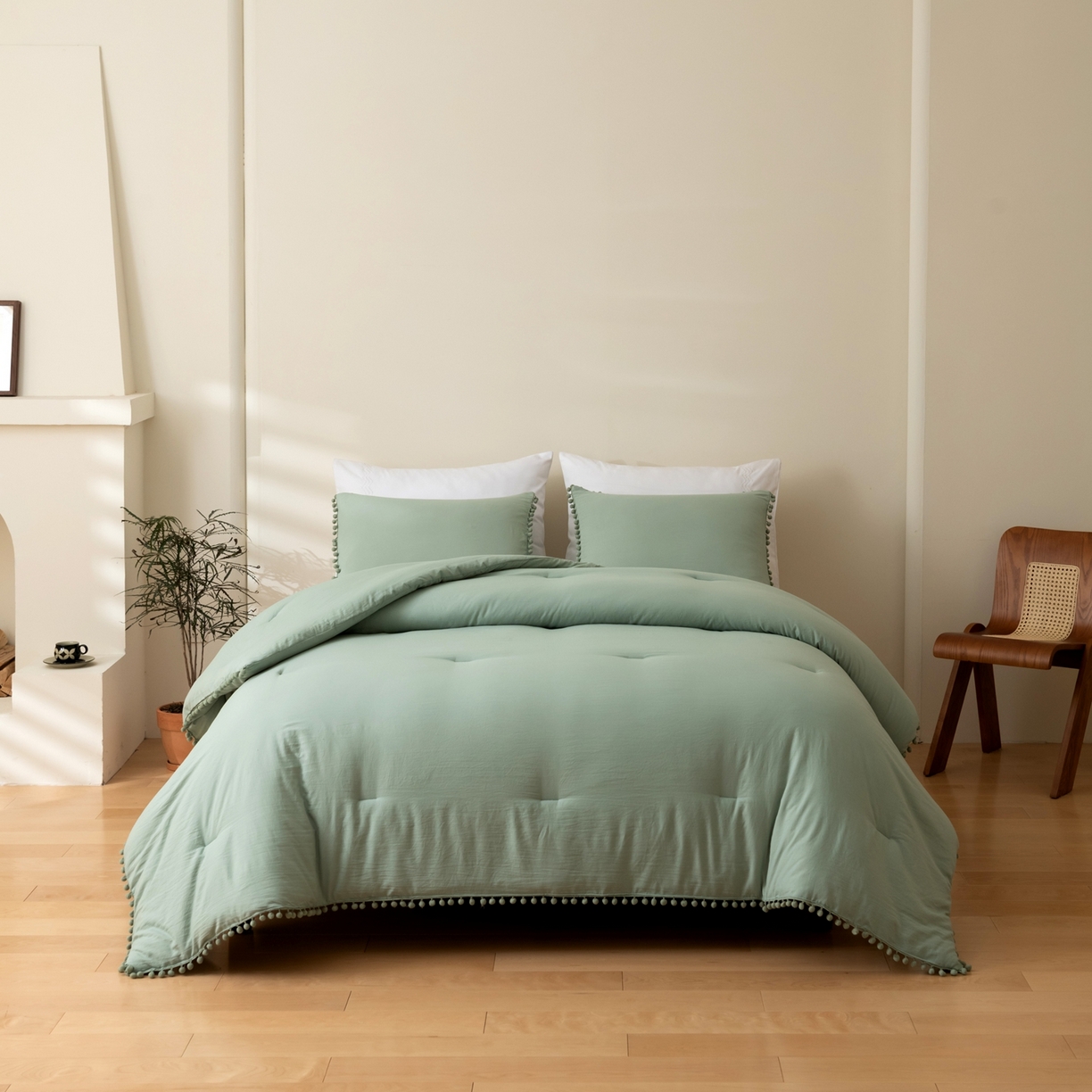 91家纺网 家纺一手货源 找家纺 （总）2025新款跨境被芯-流苏球球系列【如需定制 请联系商家】