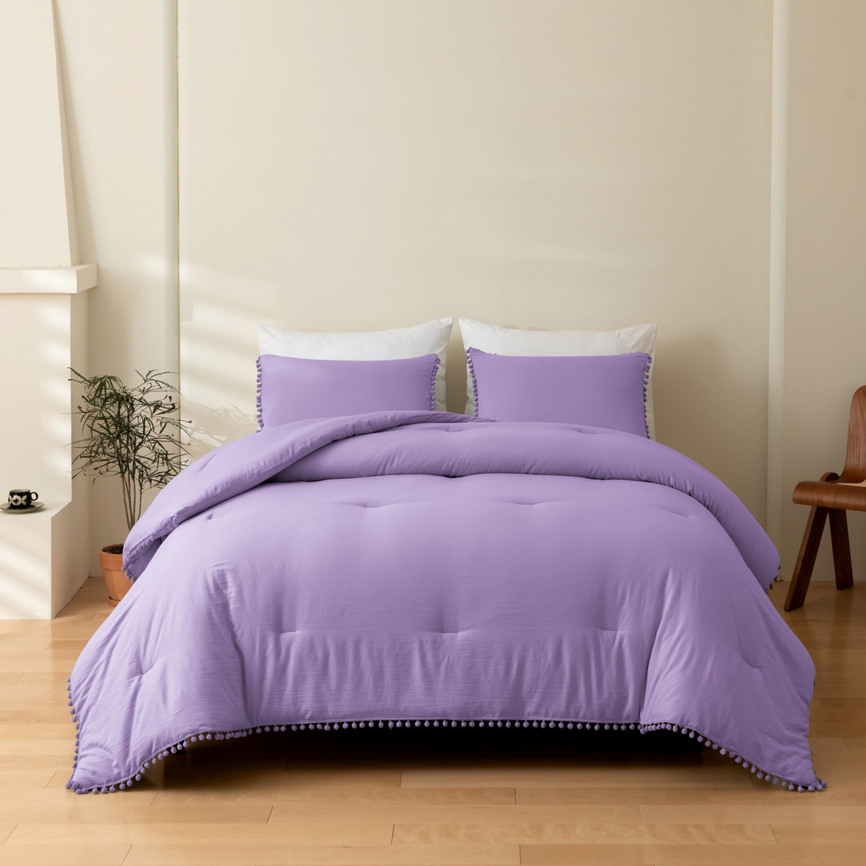 91家纺网 家纺一手货源 找家纺 （总）2025新款跨境被芯-流苏球球系列【如需定制 请联系商家】