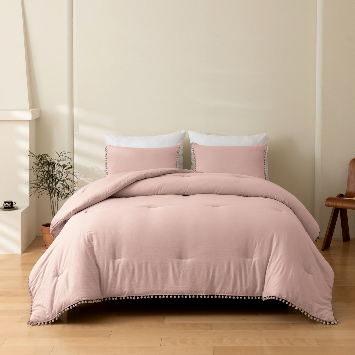 91家纺网 家纺一手货源 找家纺 （总）2025新款跨境被芯-流苏球球系列【如需定制 请联系商家】