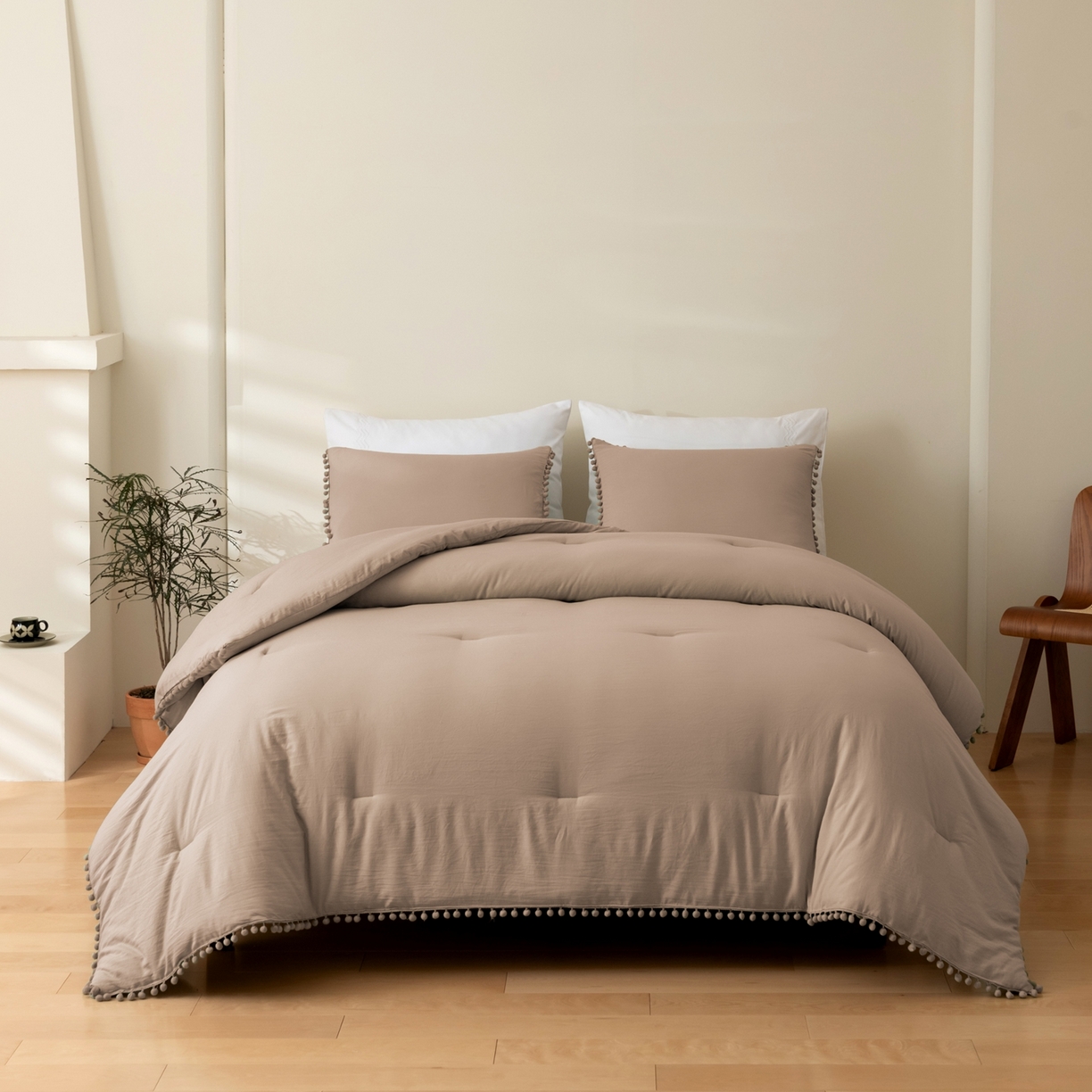 91家纺网 家纺一手货源 找家纺 （总）2025新款跨境被芯-流苏球球系列【如需定制 请联系商家】