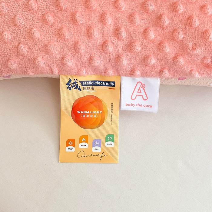 91家纺网 家纺一手货源 找家纺 VIP被业 2025新款云感棉双层纱豆豆绒冬被被子被芯 桃气兔叽