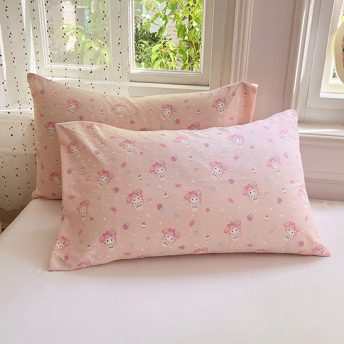 91家纺网 家纺一手货源 找家纺 VIP被业 2025新款云感棉双层纱豆豆绒冬被被子被芯 桃气兔叽