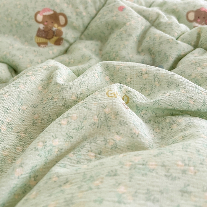 91家纺网 家纺一手货源 找家纺 VIP被业 2025新款云感棉双层纱豆豆绒冬被被子被芯 小飞象吖