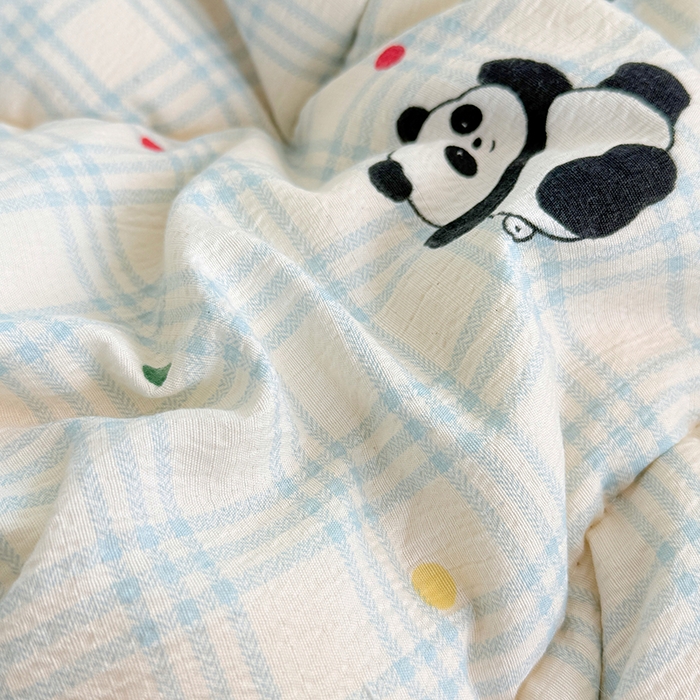 91家纺网 家纺一手货源 找家纺 VIP被业 2025新款云感棉双层纱豆豆绒冬被被子被芯 小熊心事