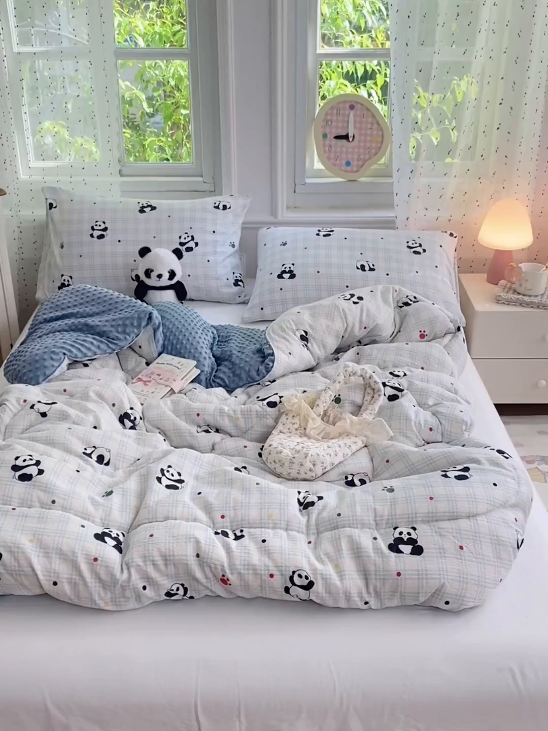 91家纺网 家纺一手货源 找家纺 VIP被业 2025新款云感棉双层纱豆豆绒冬被被子被芯 小熊心事