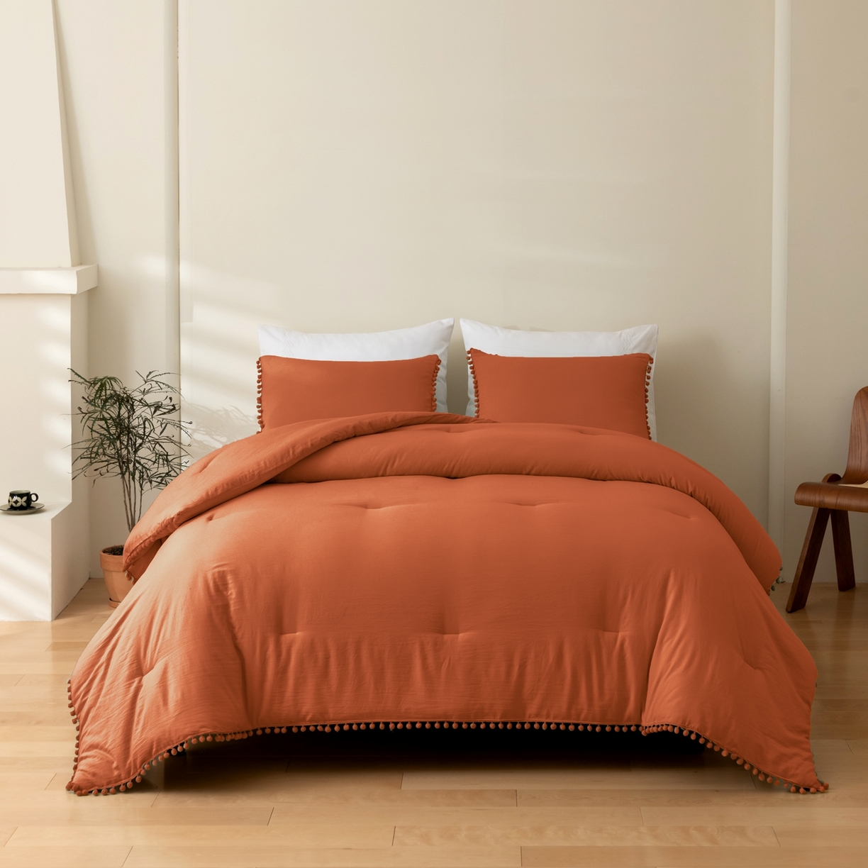 91家纺网 家纺一手货源 找家纺 （总）2025新款跨境被芯-流苏球球系列【如需定制 请联系商家】