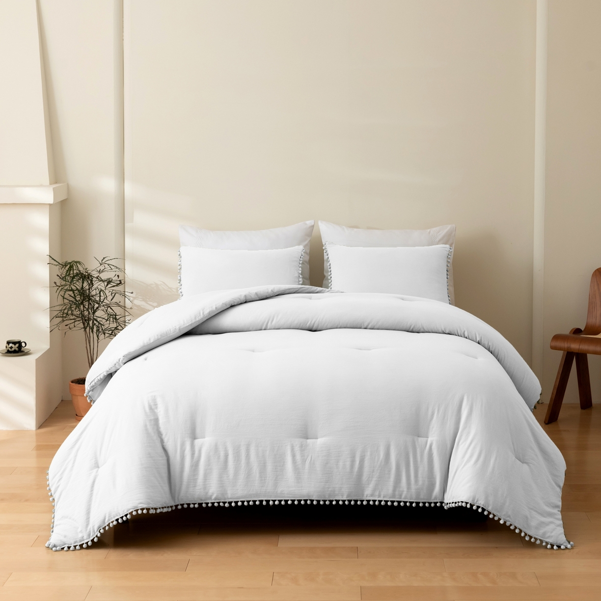 91家纺网 家纺一手货源 找家纺 （总）2025新款跨境被芯-流苏球球系列【如需定制 请联系商家】