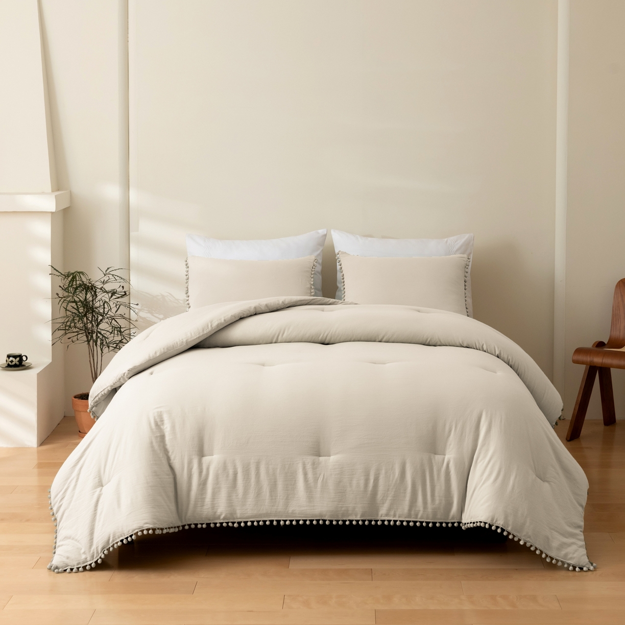 91家纺网 家纺一手货源 找家纺 （总）2025新款跨境被芯-流苏球球系列【如需定制 请联系商家】