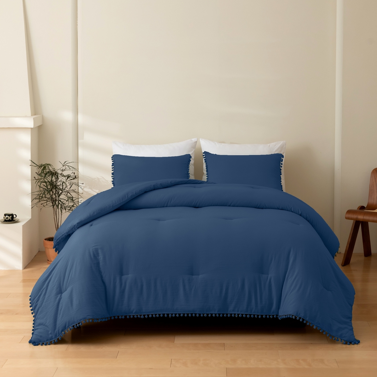 91家纺网 家纺一手货源 找家纺 （总）2025新款跨境被芯-流苏球球系列【如需定制 请联系商家】