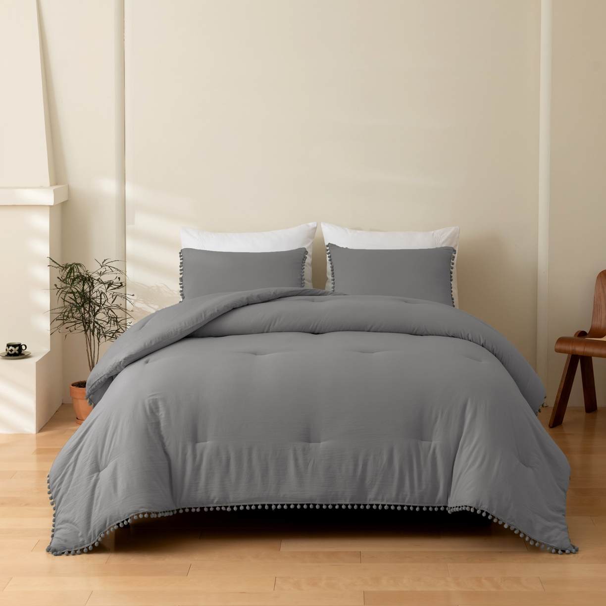 91家纺网 家纺一手货源 找家纺 （总）2025新款跨境被芯-流苏球球系列【如需定制 请联系商家】