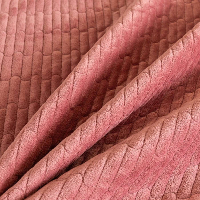 91家纺网 家纺一手货源 找家纺 梓依家纺 2025新款牛奶绒单床裙款蕾丝床盖三件套四件套 砖红色