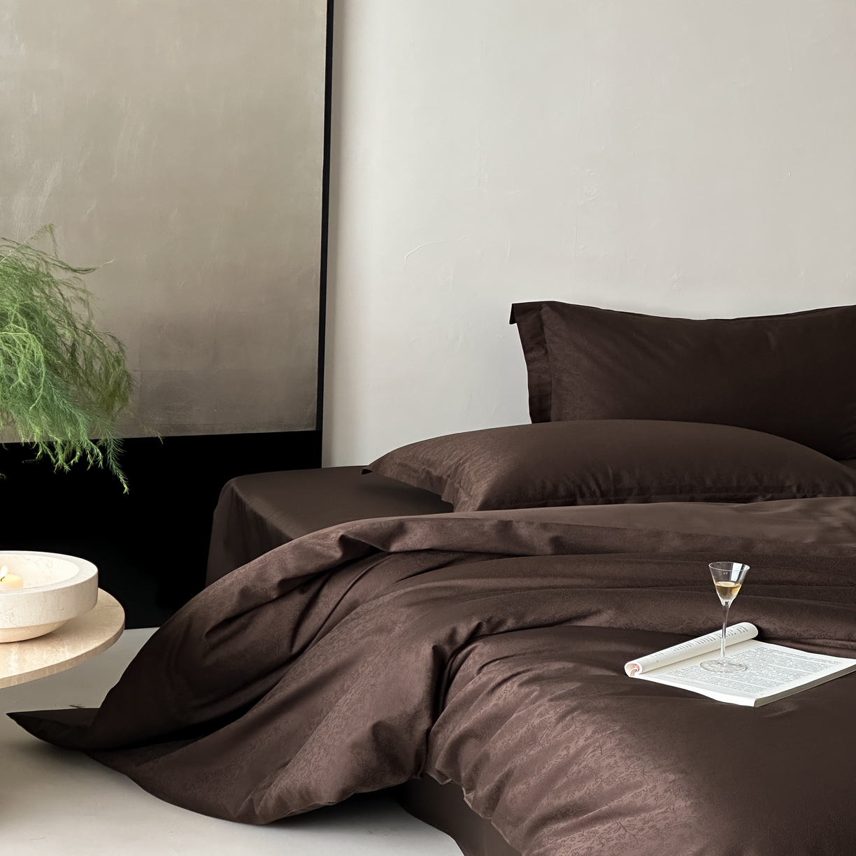 91家纺网 家纺一手货源 找家纺 （总）馨蕊家居 2025秋冬新款全棉高定典藏提花系列-鸢尾咖 （非会员+20）控价不低于238/268/288