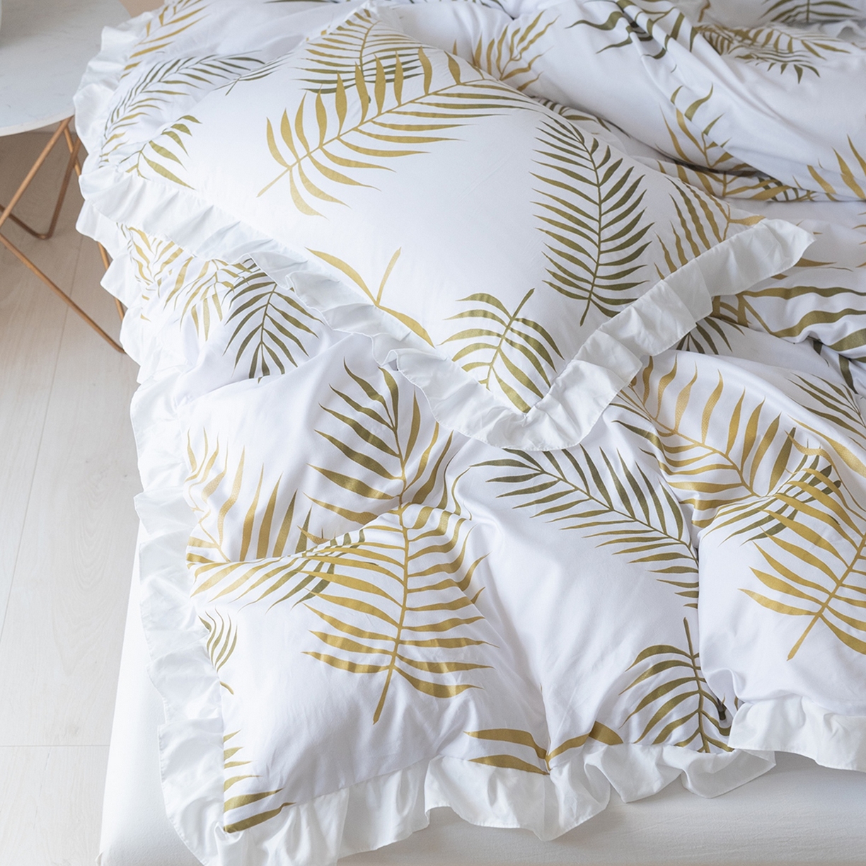 91家纺网 家纺一手货源 找家纺 （总）仲旺居家纺 2025新款被套套件-珠光浆荷叶边款【如需定制 请联系商家】