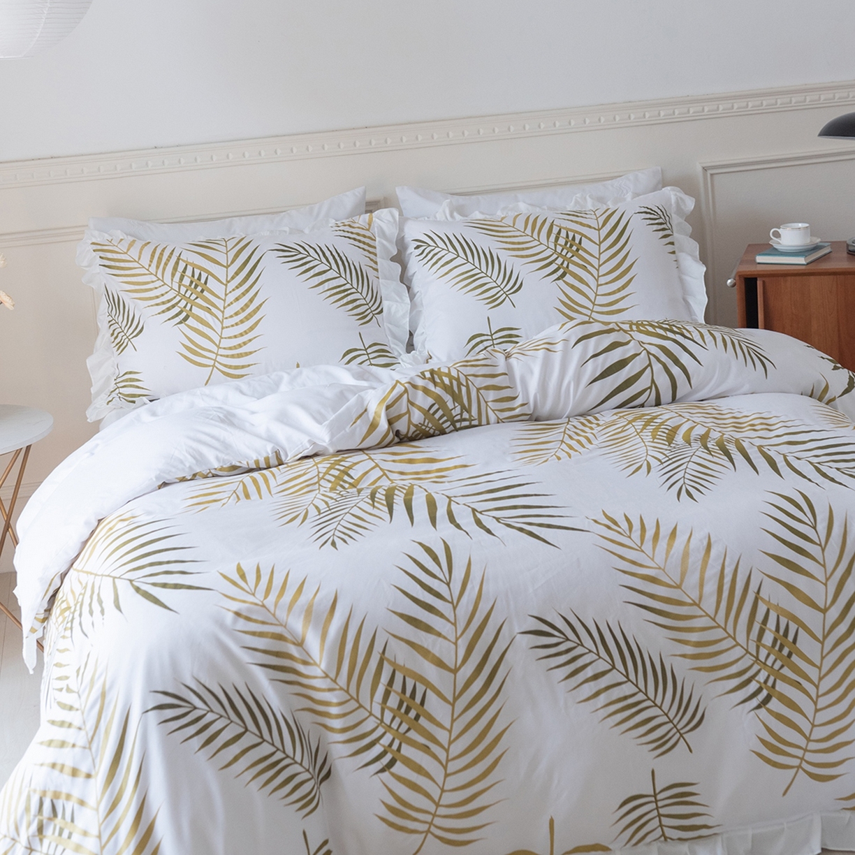 91家纺网 家纺一手货源 找家纺 （总）仲旺居家纺 2025新款被套套件-珠光浆荷叶边款【如需定制 请联系商家】