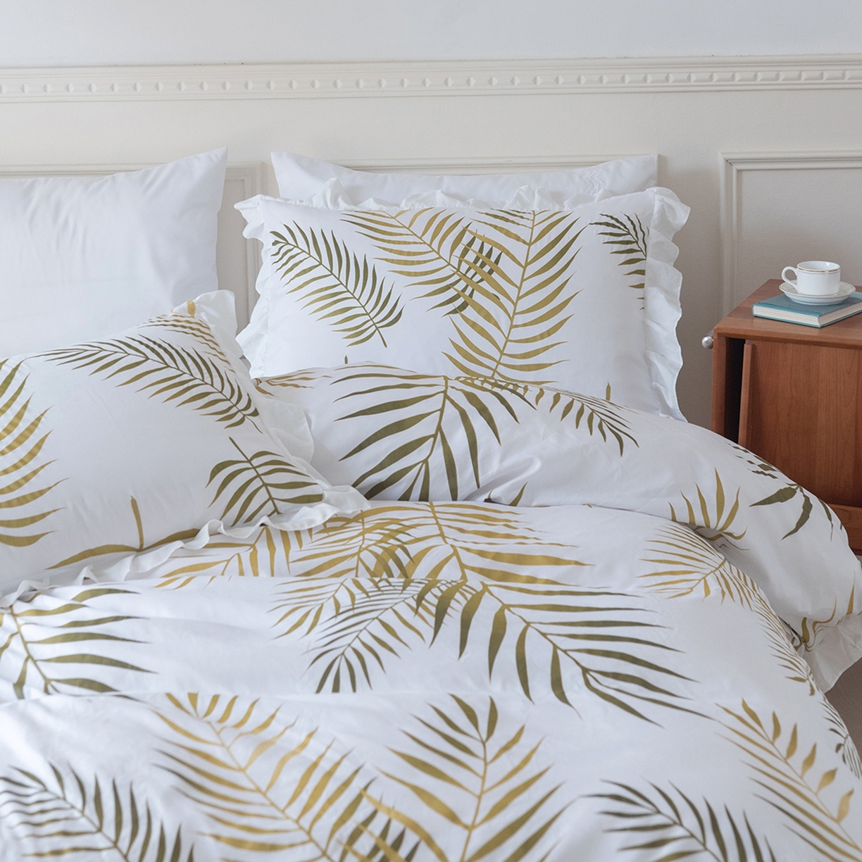 91家纺网 家纺一手货源 找家纺 （总）仲旺居家纺 2025新款被套套件-珠光浆荷叶边款【如需定制 请联系商家】