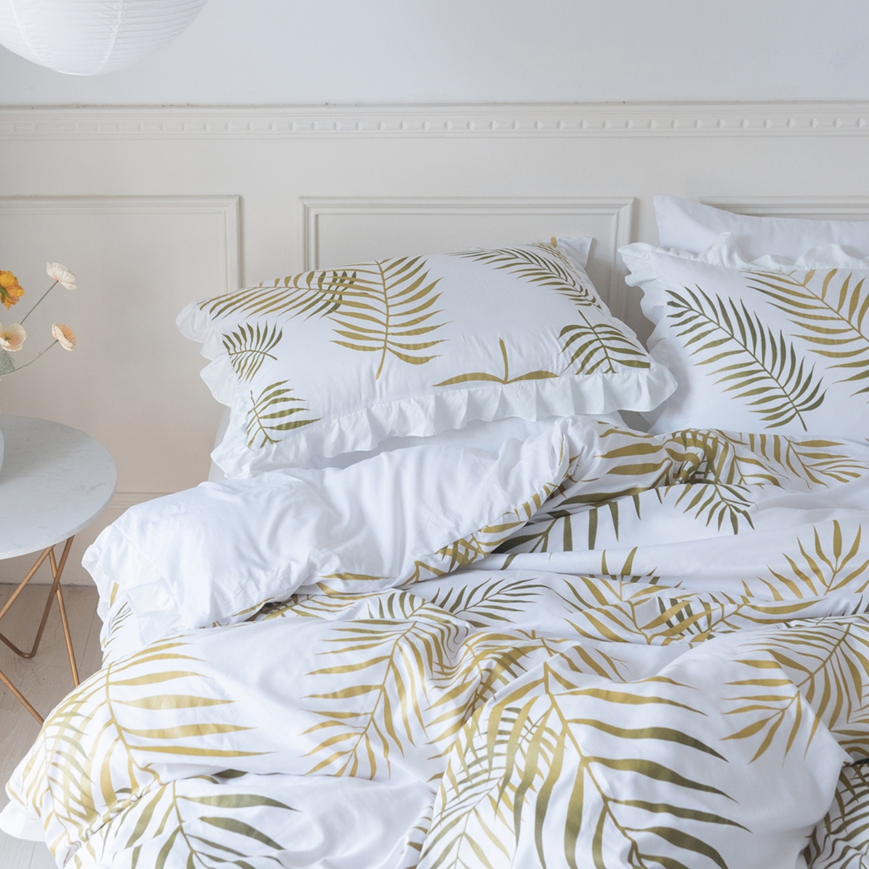 91家纺网 家纺一手货源 找家纺 （总）仲旺居家纺 2025新款被套套件-珠光浆荷叶边款【如需定制 请联系商家】