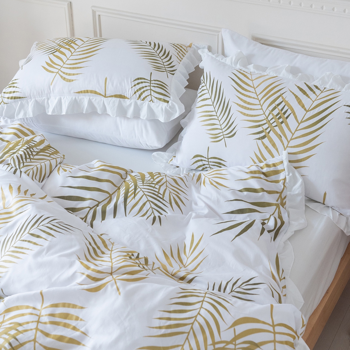 91家纺网 家纺一手货源 找家纺 （总）仲旺居家纺 2025新款被套套件-珠光浆荷叶边款【如需定制 请联系商家】