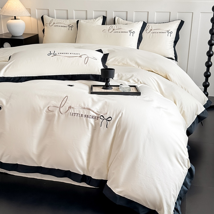 91家纺网 家纺一手货源 找家纺 （总）理想家家纺 2025新款纯棉轻奢刺绣四件套-小秘密系列