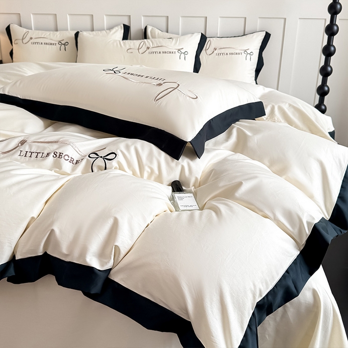 91家纺网 家纺一手货源 找家纺 （总）理想家家纺 2025新款纯棉轻奢刺绣四件套-小秘密系列