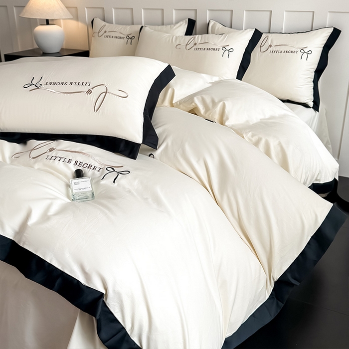 91家纺网 家纺一手货源 找家纺 （总）理想家家纺 2025新款纯棉轻奢刺绣四件套-小秘密系列