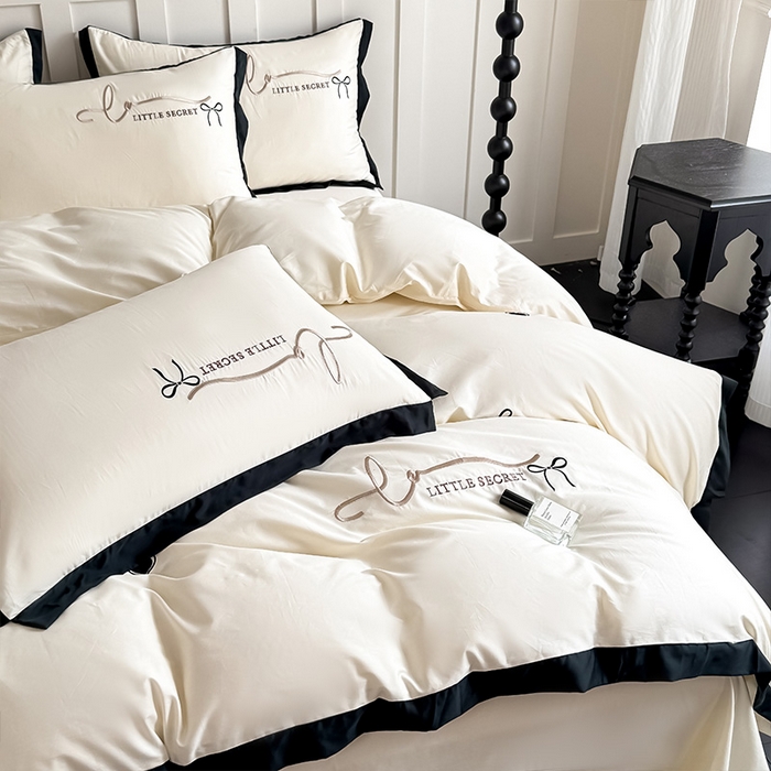 91家纺网 家纺一手货源 找家纺 （总）理想家家纺 2025新款纯棉轻奢刺绣四件套-小秘密系列