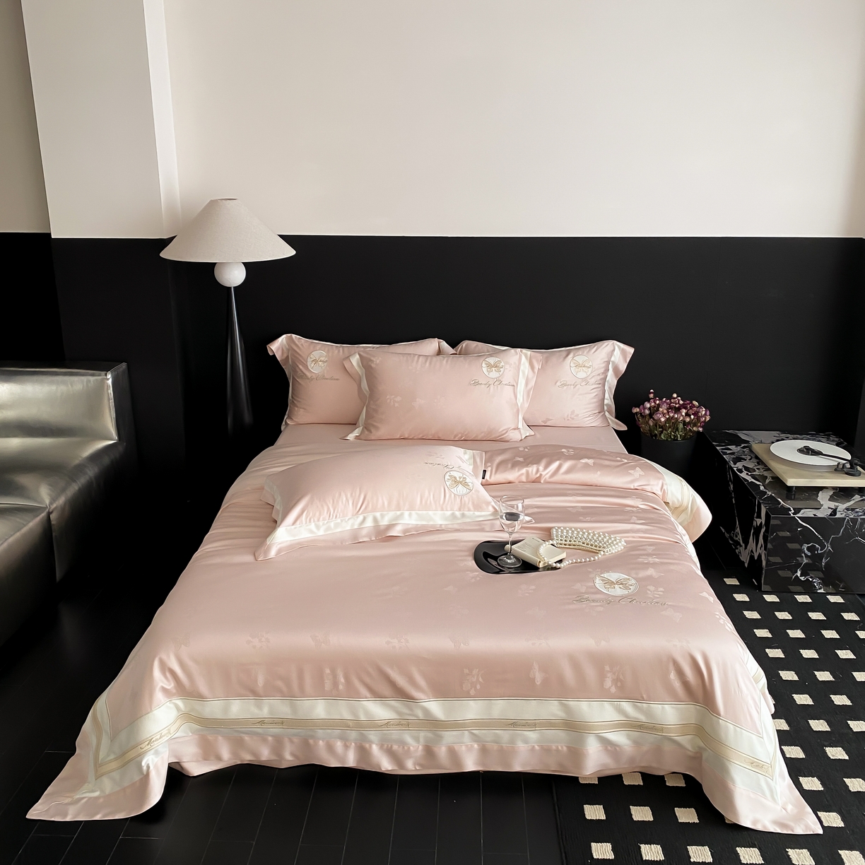 馨蕊家居 2025新款四件套-棉曼妙 曼妙-蔷薇粉