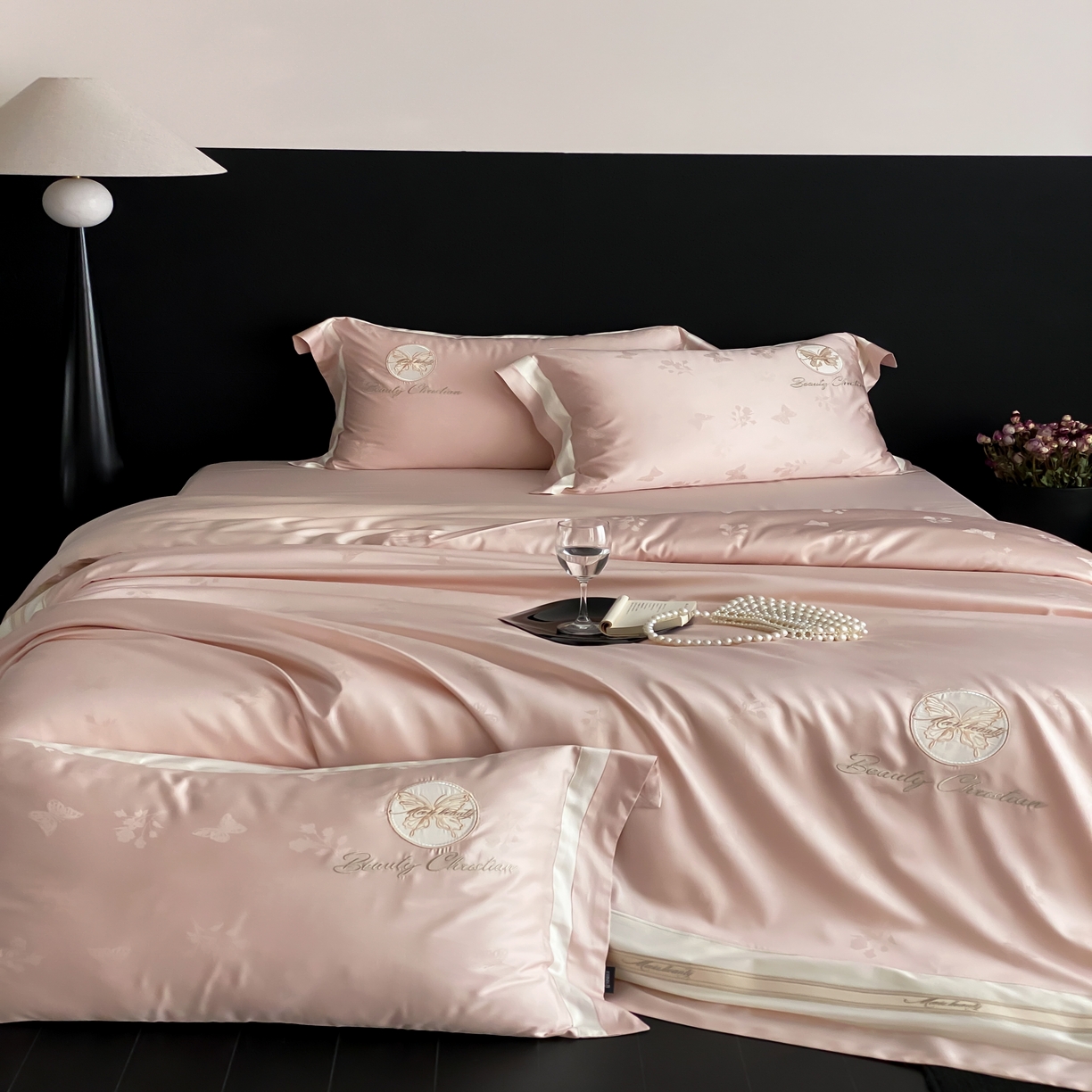 91家纺网 家纺一手货源 找家纺 馨蕊家居 2025新款四件套-棉曼妙 曼妙-蔷薇粉