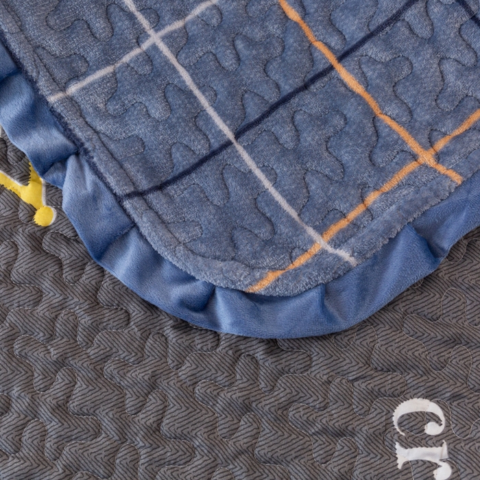 91家纺网 家纺一手货源 找家纺 梓依家纺 2025新款牛奶绒花边单床盖三件套四件套 宝利格