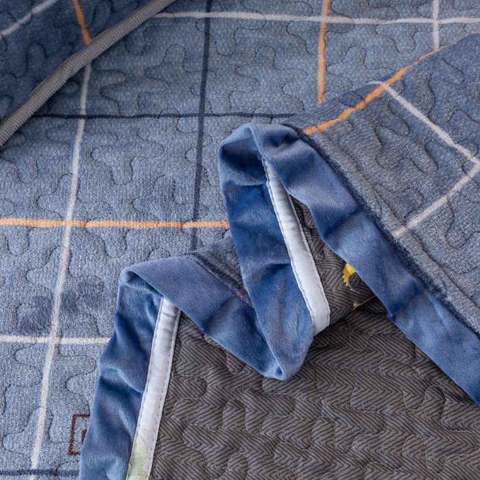 91家纺网 家纺一手货源 找家纺 梓依家纺 2025新款牛奶绒花边单床盖三件套四件套 宝利格