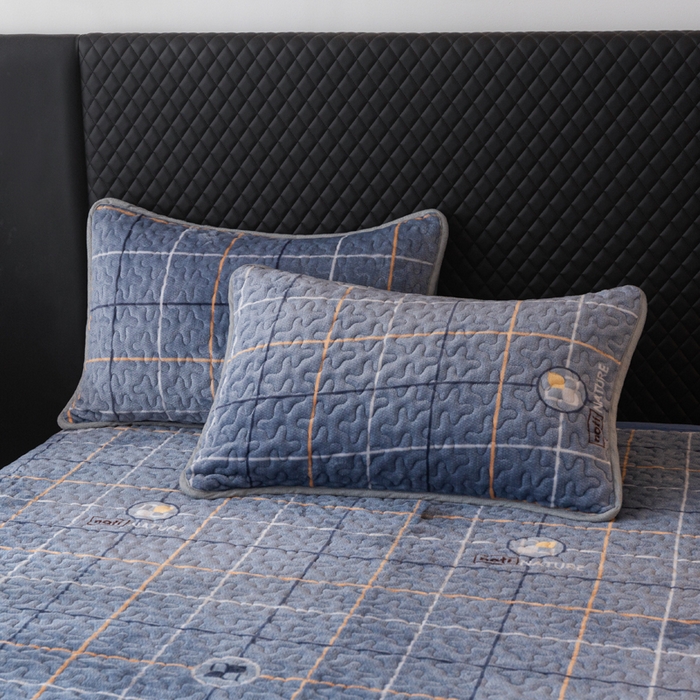 91家纺网 家纺一手货源 找家纺 梓依家纺 2025新款牛奶绒花边单床盖三件套四件套 宝利格