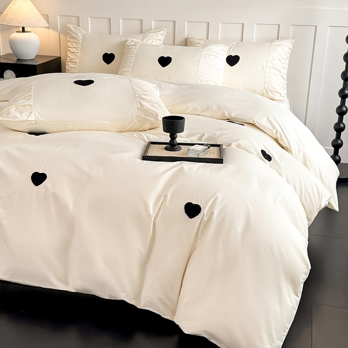 91家纺网 家纺一手货源 找家纺 理想家家纺 2025新款纯棉轻奢刺绣四件套-心愿系列 心愿-白