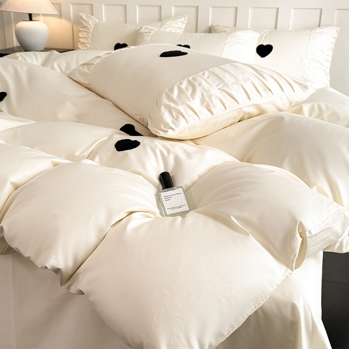 91家纺网 家纺一手货源 找家纺 理想家家纺 2025新款纯棉轻奢刺绣四件套-心愿系列 心愿-白