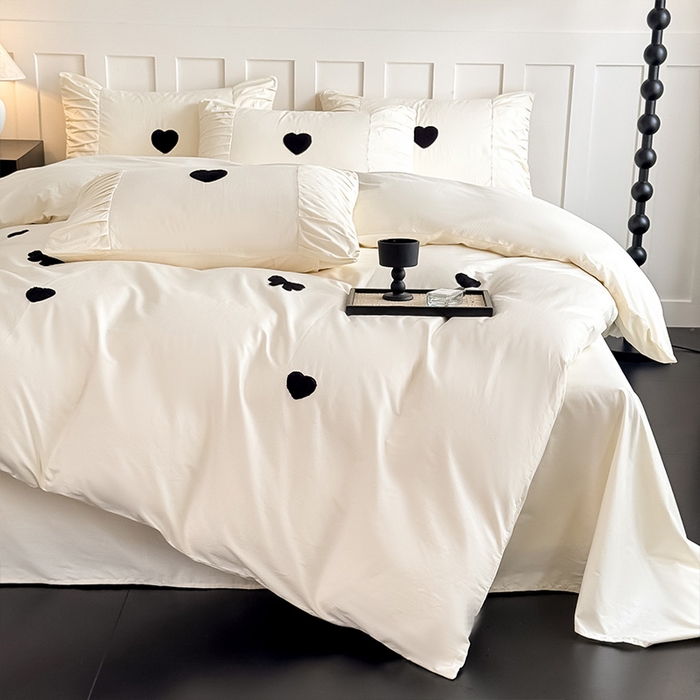 91家纺网 家纺一手货源 找家纺 理想家家纺 2025新款纯棉轻奢刺绣四件套-心愿系列 心愿-白