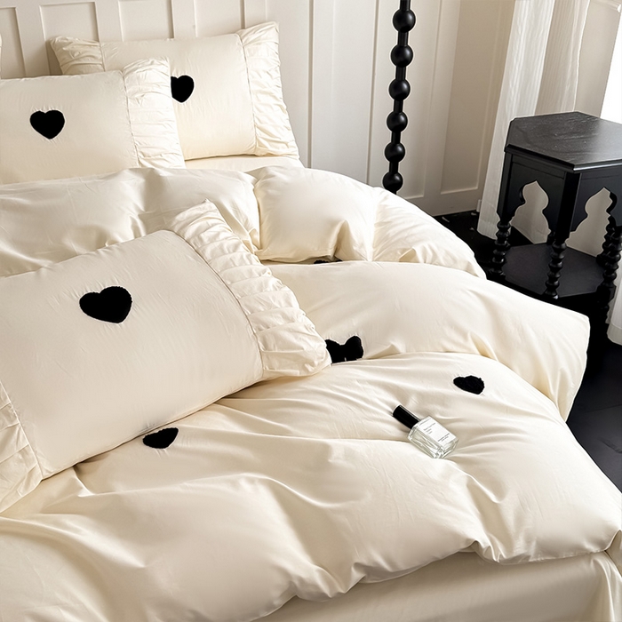 91家纺网 家纺一手货源 找家纺 理想家家纺 2025新款纯棉轻奢刺绣四件套-心愿系列 心愿-白