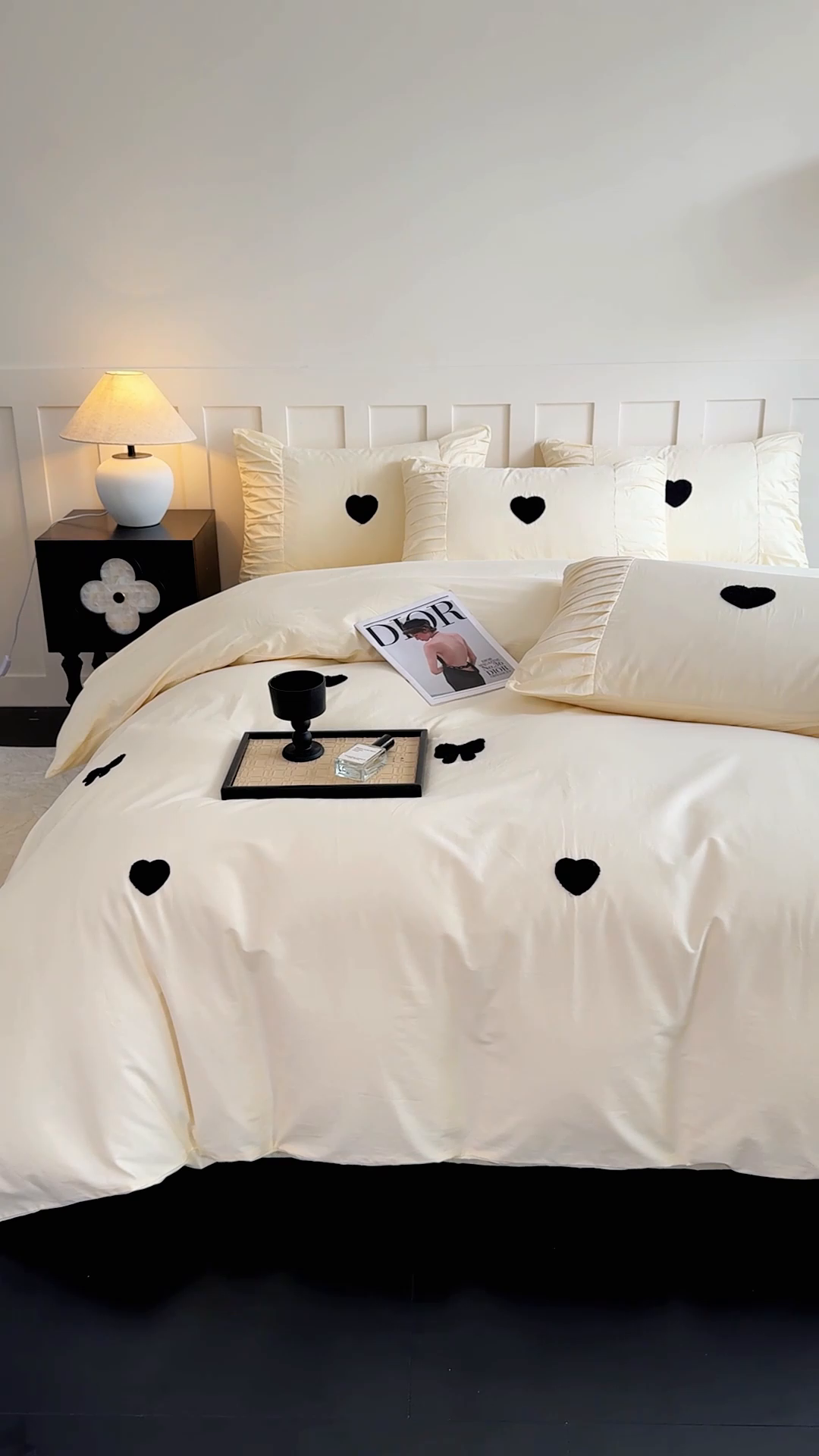 91家纺网 家纺一手货源 找家纺 理想家家纺 2025新款纯棉轻奢刺绣四件套-心愿系列 心愿-白