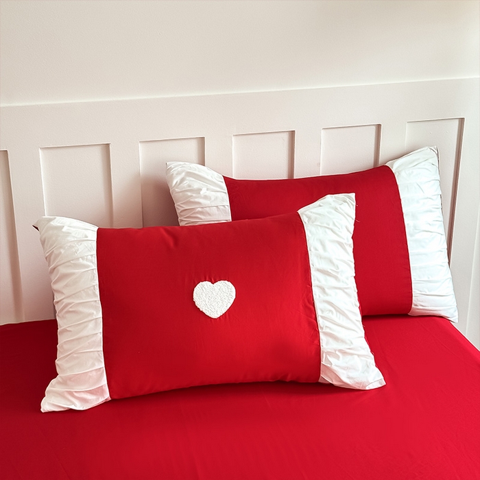 91家纺网 家纺一手货源 找家纺 理想家家纺 2025新款纯棉轻奢刺绣四件套-心愿系列 心愿-红