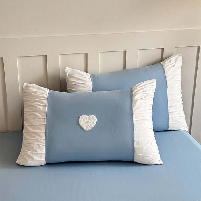 91家纺网 家纺一手货源 找家纺 理想家家纺 2025新款纯棉轻奢刺绣四件套-心愿系列 心愿-蓝