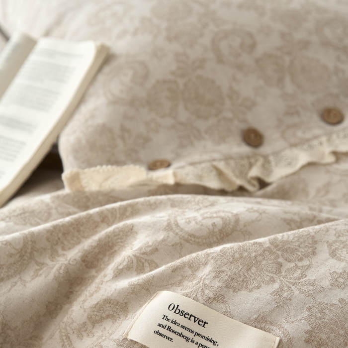 91家纺网 家纺一手货源 找家纺 （总）大彩家居 2025新款棉麻提花四件套