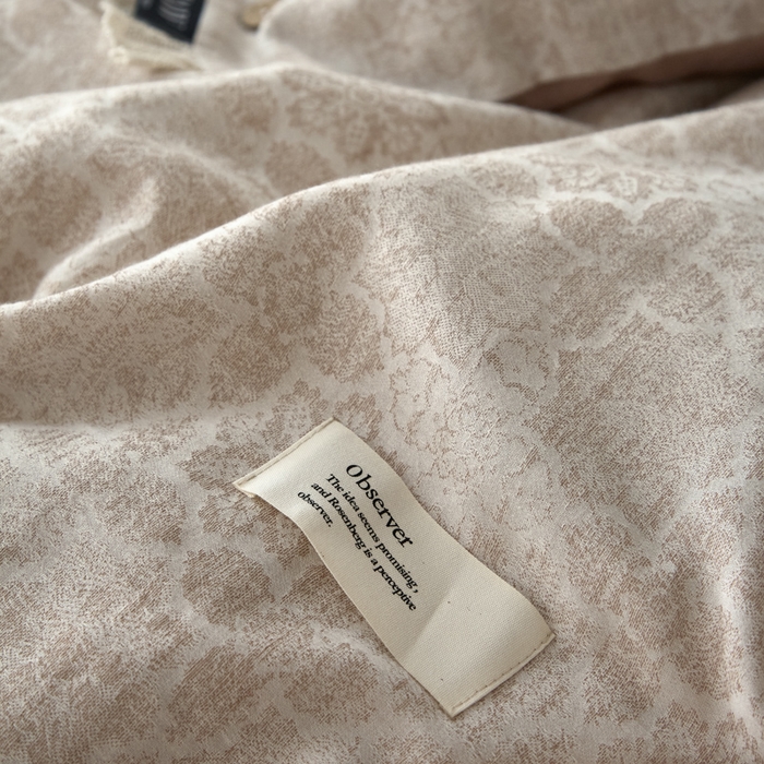 91家纺网 家纺一手货源 找家纺 大彩家居 2025新款棉麻提花四件套 棕调繁花