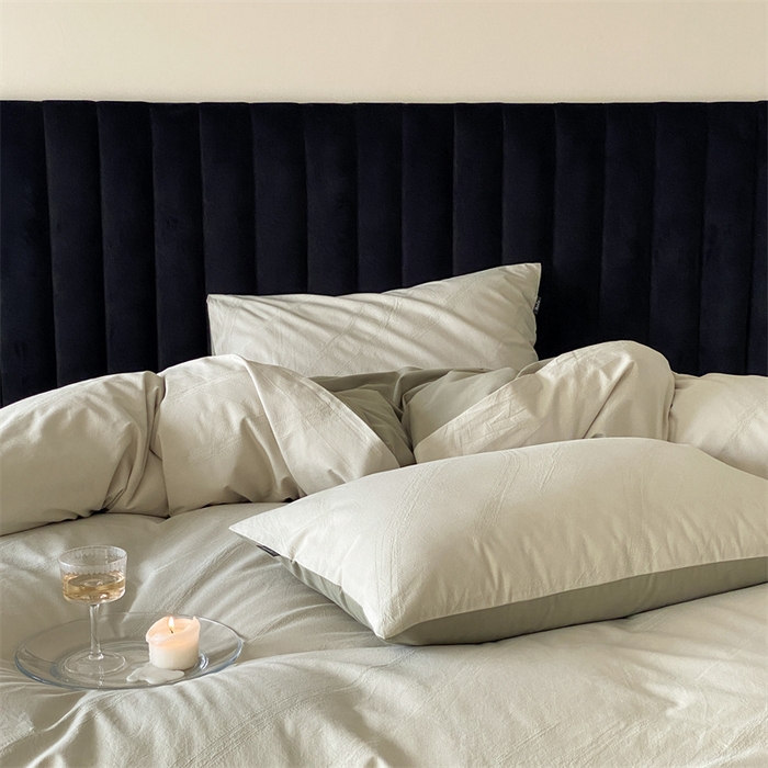 91家纺网 家纺一手货源 找家纺 （总）玉宇阁家居 2025秋冬新品磨毛大提花四件套  简约款