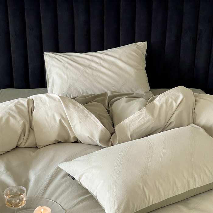 91家纺网 家纺一手货源 找家纺 （总）玉宇阁家居 2025秋冬新品磨毛大提花四件套  简约款