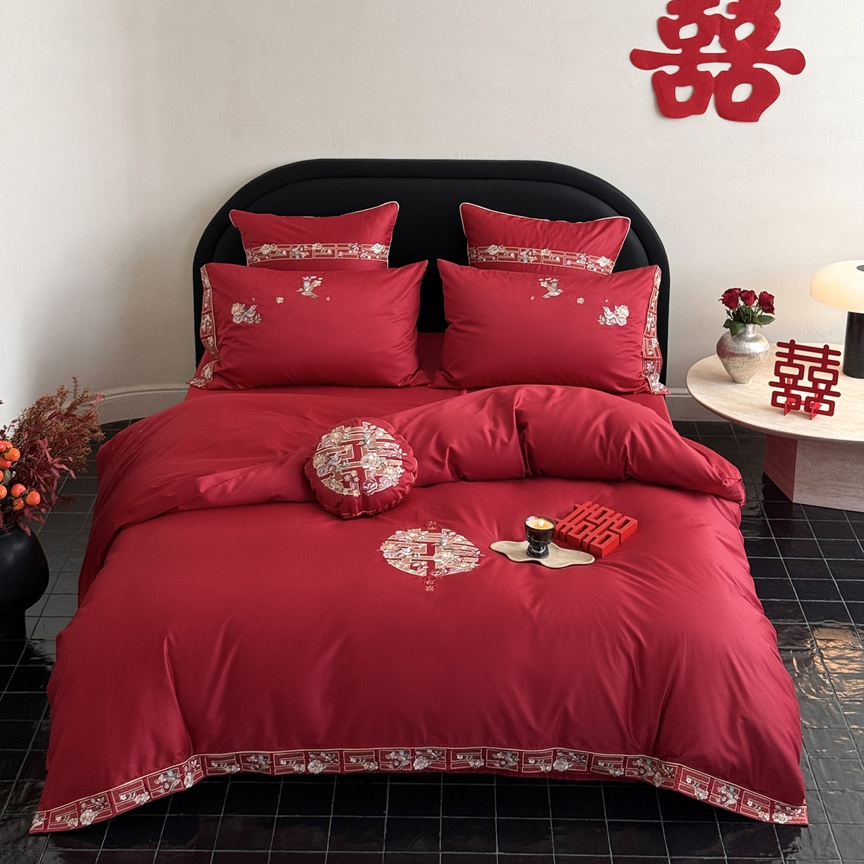 （总）江涞 2025新款长绒棉刺绣四件套-喜临门