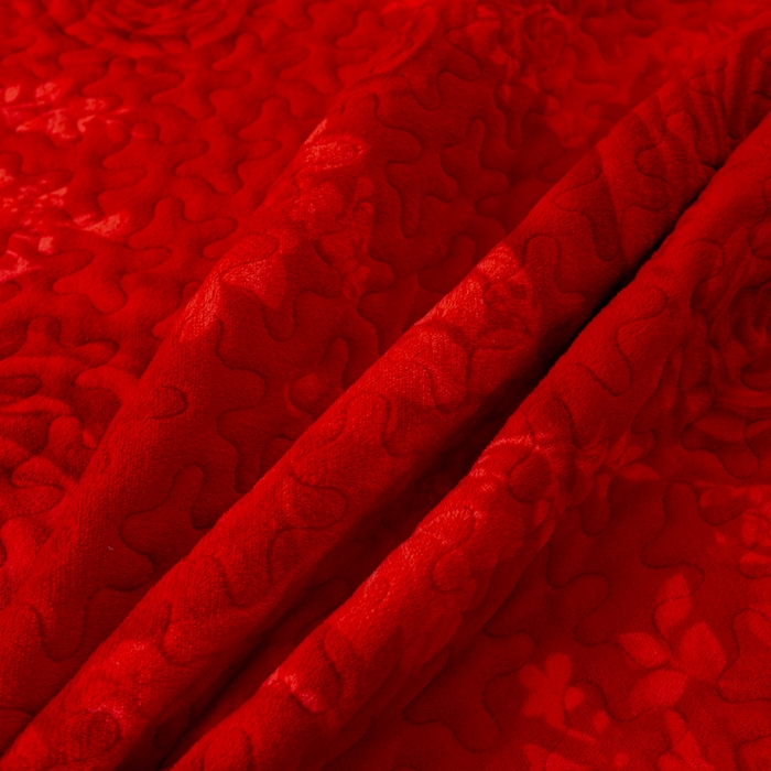 91家纺网 家纺一手货源 找家纺 梓依家纺 2025新款牛奶绒花边单床盖三件套四件套 花漾玫瑰