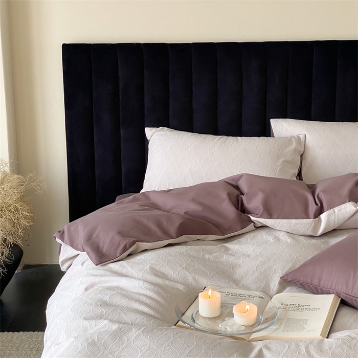 91家纺网 家纺一手货源 找家纺 玉宇阁家居 2025秋冬新品磨毛大提花四件套  简约款 云玺-月见苏梅